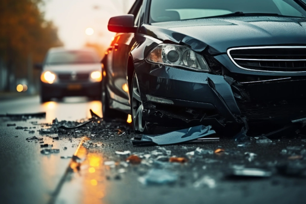 Car accident scene representing Preszler Injury Lawyers services